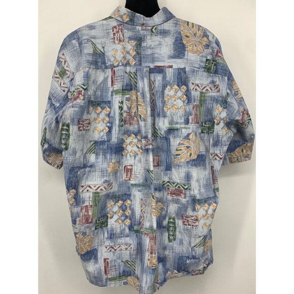 EUC Cooke Street Honolulu Men's Aloha Button Down Shirt Tropical Blue 2XL - Picture 4 of 9